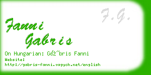 fanni gabris business card